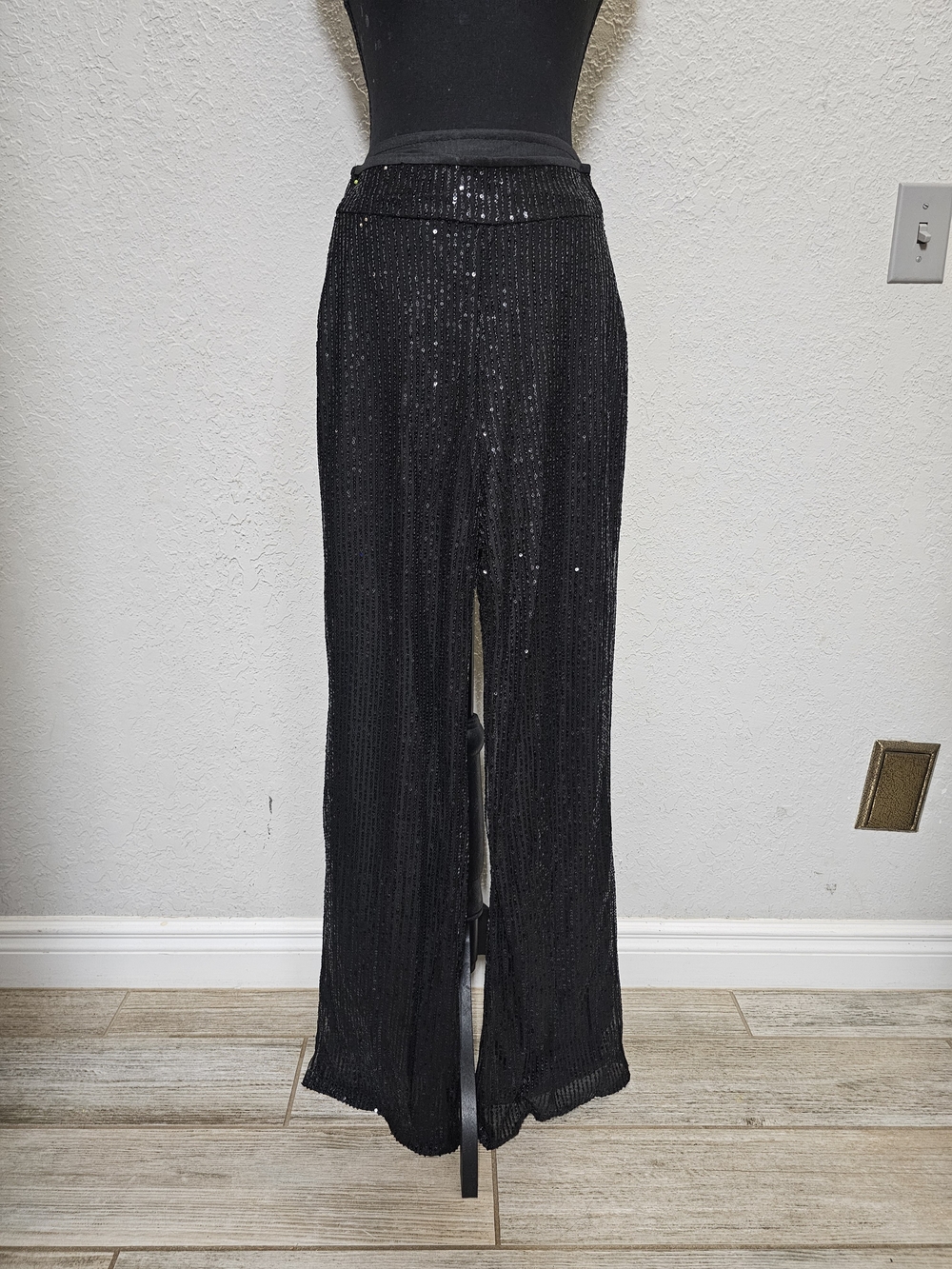 Maxima Black Sequin Maxi Pants